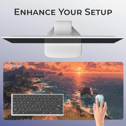 Image of ON TREND Anime Series Printed Mouse pad with Anti-fray Stitching, Waterproof Surface & Non-Slip Rubber Base Gaming Mouse Mat for Laptop, Computer & Desk (Large Extended -23x11 Inch) (Luffy)