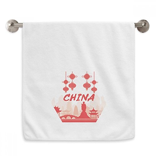 Serviette débarbouillette moelleuse haut-lieu de Chine blanc