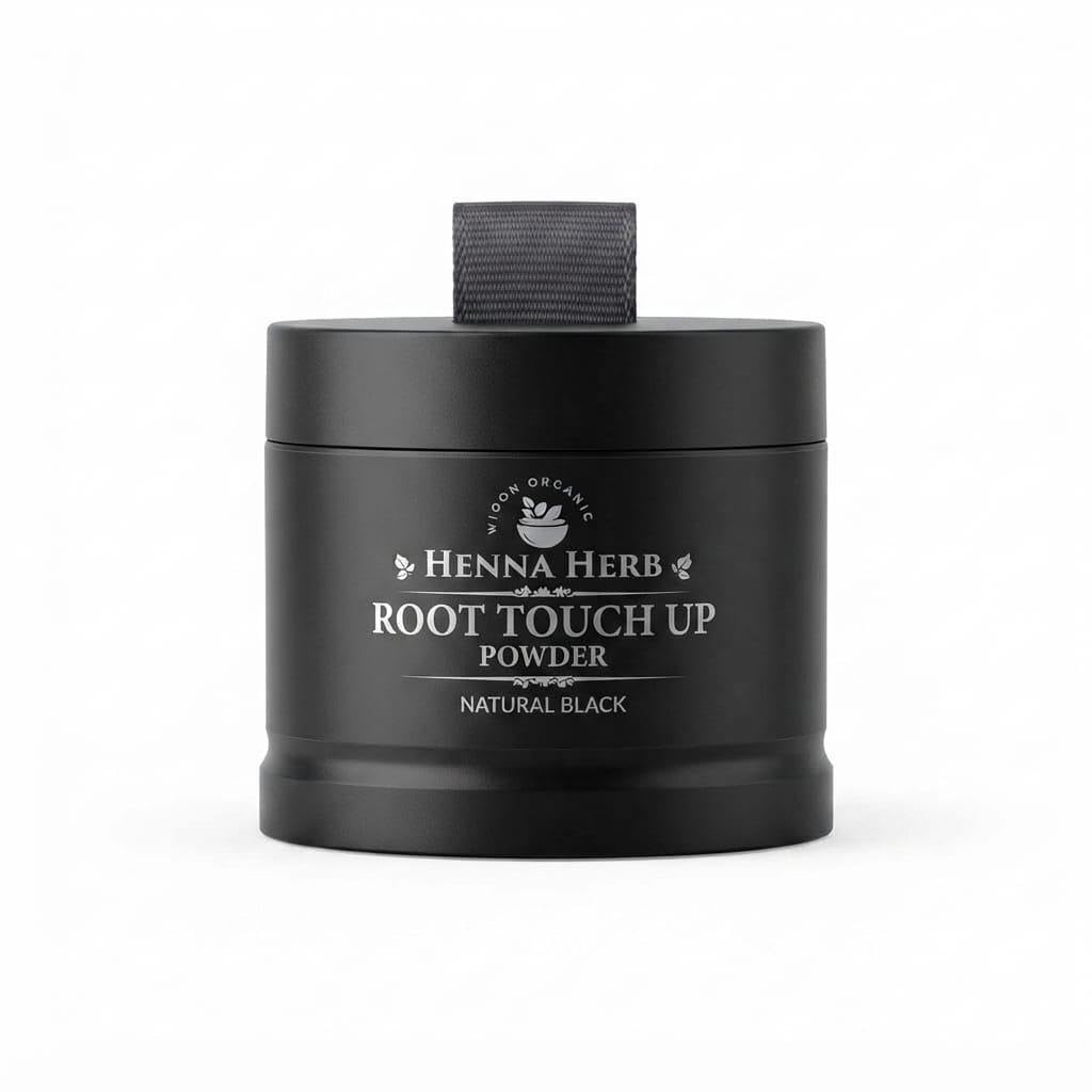 Henna Herb Hair Root Touch Up Powder | Instant Grey Hair Coverage | Natural Looking Hairline & Root Concealer | Water Resistant | Black | 4 g-picture-24