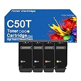SEMTGJ Cartucho de tóner C50T de Alto Rendimiento, reemplazo MX-C50TB MX-C50TC MX-C50TM MX-C50TY para impresoras Sharp MX-C407F MX-C507F, confiabilidad y longevidad.,C50T-4Color