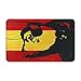 GKGYGZL Tapis de Salle de Bain antidérapants,tête de Taureau Espagnol Matador Rouge sur Le Drapeau de l'espagne Animal Macho Jaune B,Tapis de Bain en Peluche Lavable Extra-Doux