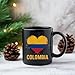 Faeali Personalized With Name Colombia Heart Flag Coffee Mug, Gift For Men, Women Coffee Cup 11oz - 15oz