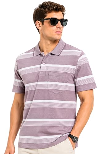 Image of SANE ORIGINALS Half Sleeve Polo T-Shirt for Men with Pocket || Stripe Collar and Pocket T-Shirt for Men Half Sleeves