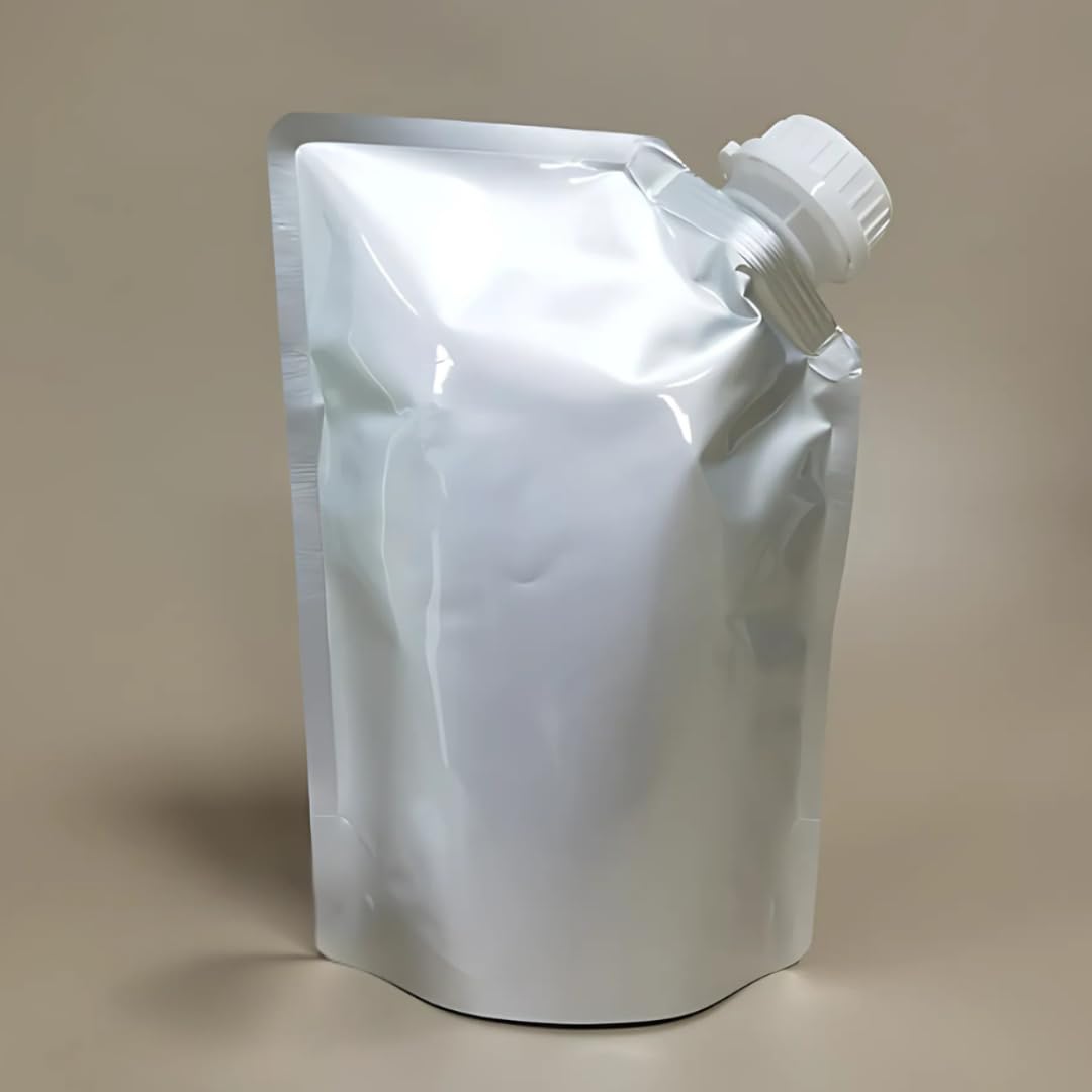 Aluminium Foil Spout Pouch with 21 mm Spout | Hot Tea Delivery and Takeaway Pouch | Hot Coffee Parcel Pouch with Cap | Useful For Any Hot and Cold Beverages | Capacity: 1000 ML (20 PCS)
