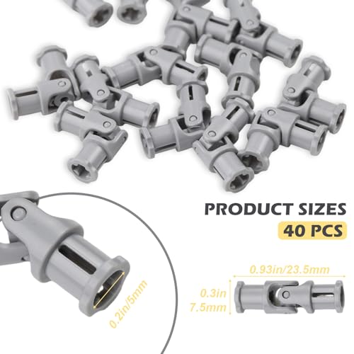 Image of SEEMEY 40pcs Technic Universal U Joint Parts Compatible with 61903 62520c01 | Building Blocks Bulk Pieces Set，Lot Pack Advanced Building Mindstorms