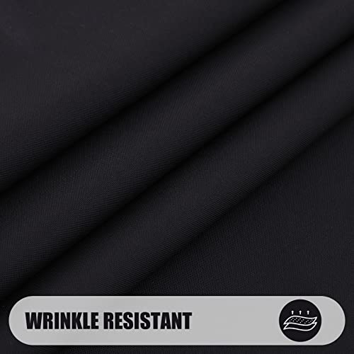 Smiry Rectangle Table Cloth, Waterproof Polyester Tablecloth For 6 Foot Table, Decorative Washable Fabric Tablecloths For Dining Table, Kitchen, Parties, Outdoor (Black, 60X84) #TOP1
