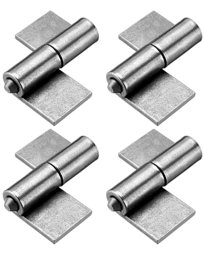 SPARKWHIZ Weld on Hinges Heavy Duty for Metal Gates Doors and Trailers Pack of 4