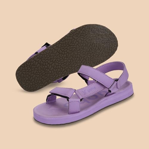 Image of YOHO EVA Sandals for Women | EVA sole | Comfortable cushioned sole with TPR base | Lightweight | Soft skin friendly straps | Adjustable straps | Velcro closure | Vibrant colour options