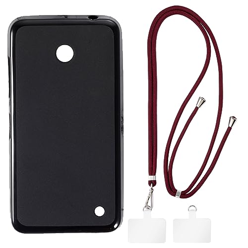 Shantime Nokia Lumia 630 Case + Universal Mobile Phone Lanyards, Neck/Crossbody Soft Strap Silicone TPU Cover Bumper Shell for Nokia Lumia 635 (4.5”)
