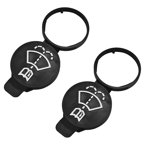 KUQUTIDY 2PCS Windshield Wiper Washer Fluid Reservoir Tank Bottle Cap, Leak-Proof Windshield Wiper Washer Water Tank Cap Lid Cover Replacement for Chevy, GMC, Buick, Cadillac, Replaces OEM # 13227300
