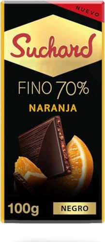 Suchard Fino Tableta Fina de Chocolate Negro 70% con Naranja 100g