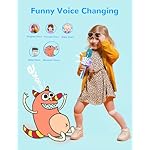 Amazmic Kids Karaoke Microphone Machine Toys for Girls Bluetooth Microphone with LED Light, Birthday Gift for Girls Boys 3 4 5 6 7 8 9 10 11 12 Year Old Kids Toys(Blue) - Image 5