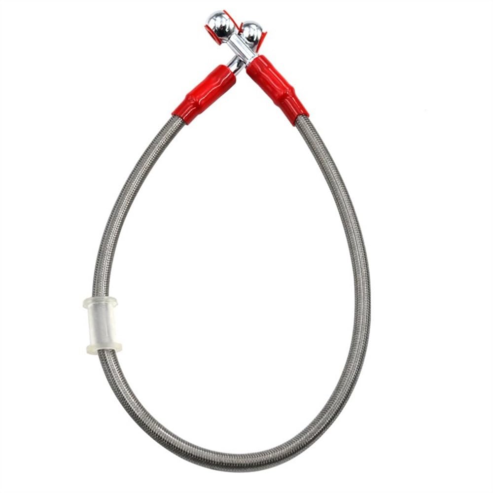 DAVBIR Moto Tubo Freno Moto Dirt Bike in Acciaio Intrecciato Idraulico Rinforzare La Linea del Freno Frizione Tubo Flessibile Olio per Kawasaki per Yamaha 70 Cm 80 Cm 90 Cm (Color : Silver 80cm)