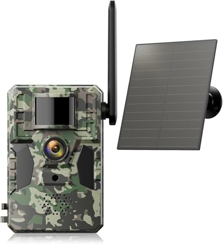 TKENPRO Trail Camera, 2K Cellular Trail Camera with Built in 4G SIM Card Unlimited Data Plan Game Camera, 0.2s Trigger Speed Trail Cameras with Night Vision Motion Activated Waterproof IP66 Trail Cam