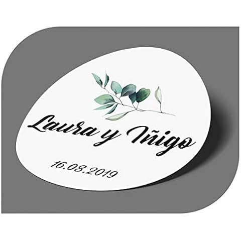 CrisPhy Pegatinas Personalizadas Boda con Nombre y Fecha Cover