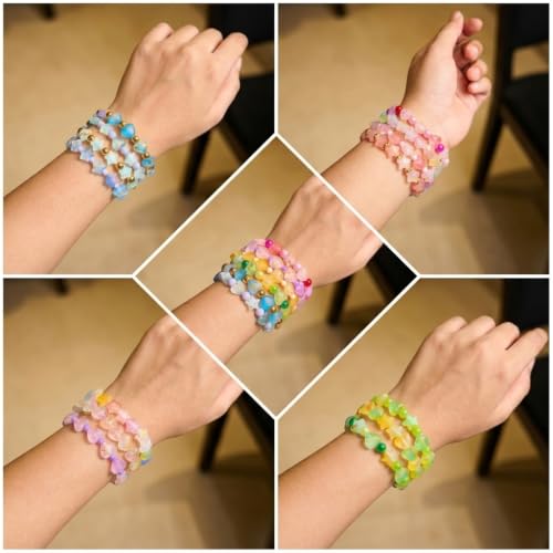 Image of PATPAT Charm Beads for Bracelet Making Kit with Charms, Assorted Spacer Beads Jewellery for Making, Bracelet Making Set for Girls, Color Star Heart Cute Bead Women Girls DIY Phone Charm Craft -1 Pack