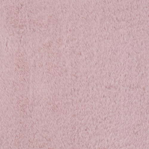 SIMPEX Runder Teppich Rosa 160 cm Kurzflor Teppich Waschbar, rund, weich & rutschfest, modern einfarbiges Design für Wohnzimmer, Küche Schlafzimmer, & Kinderzimmer