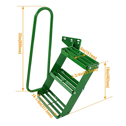 HECASA Left Hand Stair Step Kit Compatible with John Deere 4050 4240 4430 4630 4440 4230 LH Handrail