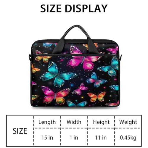 Maletín para portátil Galaxy colorido mariposa 15 pulg miniatura 2