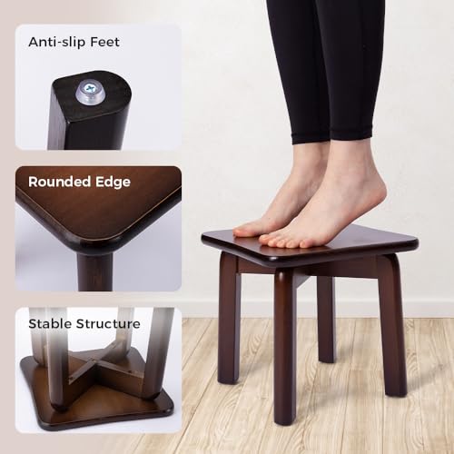 StrongTek Compact Step Stool, 11 in, 300 lb, Non-Slip, Bamboo Plant Stand by StrongTek - Used condition - Image 6