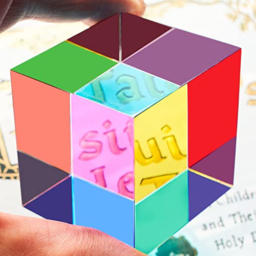 Cmycube Cmy Color Cube, 2.75 Inch (70Mm) Acrylic Multi-Color Cube Prism For Physics Education Learning And Office Desktop Decor, Scientific Toys And Gifts For Kids #TOP2