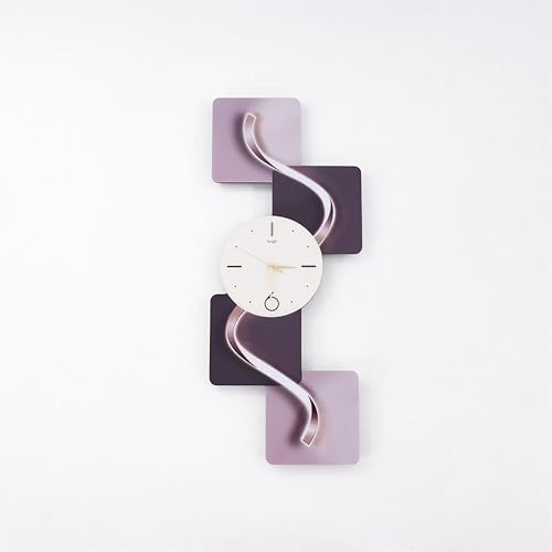Miniatura 9 de homary Reloj de pared LED silencioso de 39.4 pulgadas, diseño geométrico abstracto moderno para decoración de sala de estar y dormitorio, sin