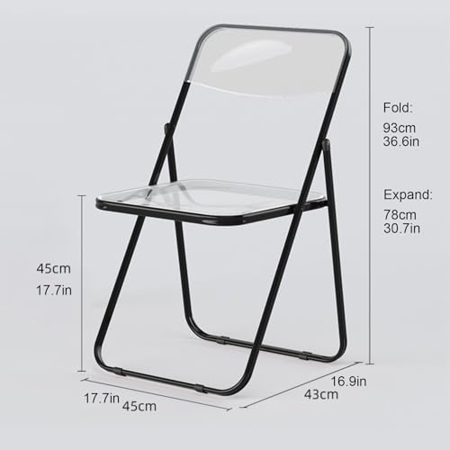 Chaise en acrylique de qualité supérieure avec dossier ergonomique