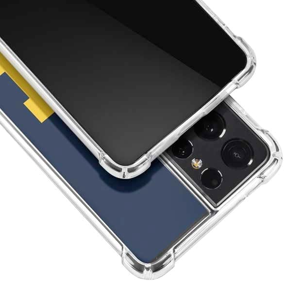 Skinit Clear Phone Case Compatible with Galaxy S21 Ultra 5G - Officially Licensed University of Michigan M Logo Design