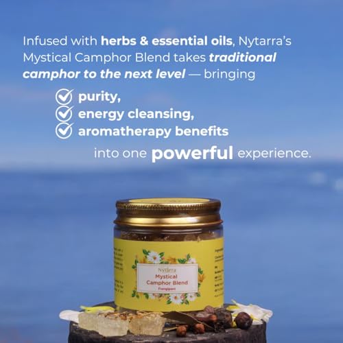 Nytarra Frangipani Mystical Camphor Mix 150g | Premium Pure Kapoor for Puja, Diffuser, Mosquito Repellent, Positivity | Herbs, Botanicals, Dried Flowers and Natural Essential Oils - Image 2 thumbnail