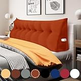 WOWMAX Almohada de cabecera de pana 100% algodón, almohada acogedora para