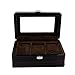 Produktbild Uhrenbox für 3 Uhren Holz Uhrenkoffer Schwarz Uhrenkasten Uhrenschatulle Klavierlack Schmuckkästchen Unisex Uhren Schmuck Aufbewahrungbox