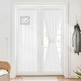 RYB HOME Sheer French Door Curtain