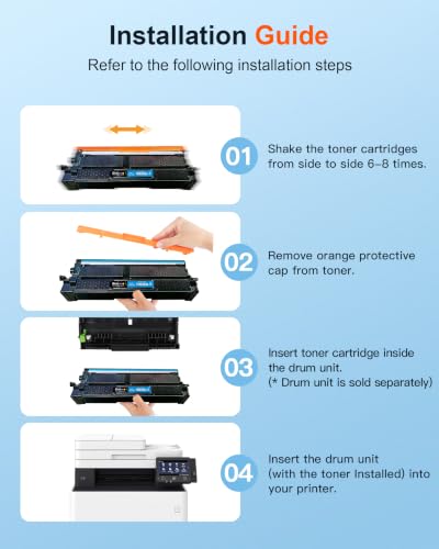 Image of TN635XL TN635 Toner Cartridge for Brother MFC-L8930CDW MFC-L8730CDW 4 Pack