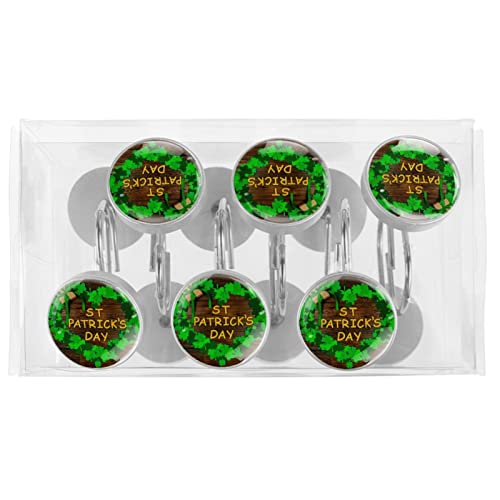 Crochets rideau de douche Saint Patrick double anneau tringle douche - 6
