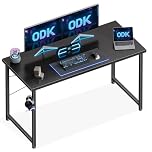 ODK 120×48 cm Desk, Small Computer Desk for Home Office, Study Office Table for Small Space, Easy Assembly, Black