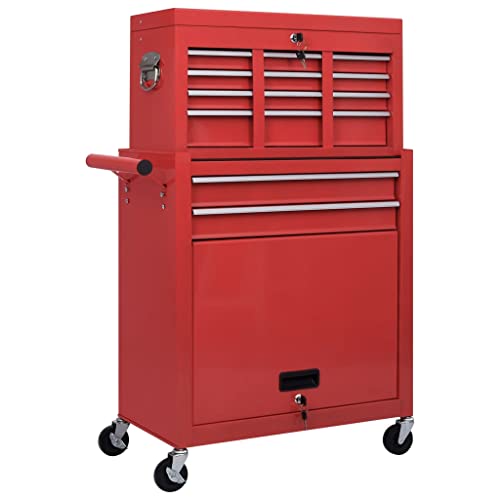 UTUMAX Hardware Werkzeugwagen mit Werkzeug 7 Schichten