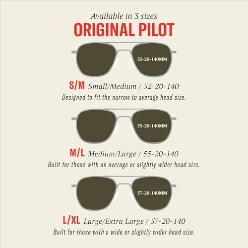 Image of AO American Optical Matte Silver Original Pilot Sunglasses | Nylon & Glass Lenses | Polarized & Non-Polarized