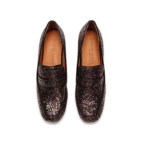 Image of Gentle Souls by Kenneth Cole Women's Eliott Menswear Block Heel Loafer- Leather Dress Pump