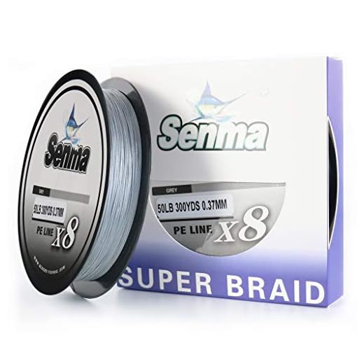 Senma PE Fishing Line 8 Strands Super Braided Fishing Line 10-100LB Test 3 Colors Abrasion Resistant Fishing Wire,String for Freshwater & Saltwater Deep Sea Fishing Ice Fishing (Grey,300yds/65LB)