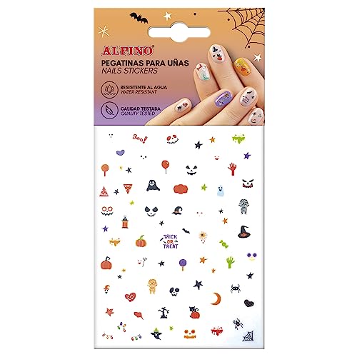 Pegatinas para uñas Autoadhesivas de Halloween Alpino|Diseños de Halloween Surtidos | Calcomanías para uñas |Accesorios para Las uñas con Diferentes diseños, Brillos y Colores | Nail Stickers