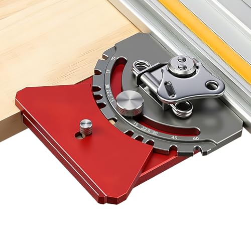 RUITOOL Adjustable Track Saw Square 90 to 15 Dual-Direction Track Saw Guide Rail Square with Quick Positive Angle Stops & Cam-Lock CNC Aluminum Track Saw Accessories for Festool & Makita