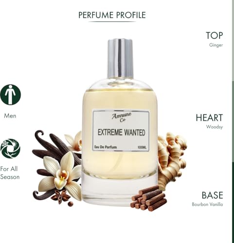 Image of Extreme Wanted | Luxury Men Eau De Parfum | Woody Vanilla Warm Spicy | Perfume Spray for Man | Strong & Long Lasting Fragrance | Luxury Gift for Him | 100 ml