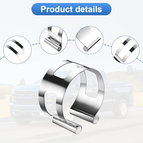 Image of 2 Inch Stainless Steel Exhaust Clamp, Universal for Welding and Exhaust Pipe Repair (2 inches)