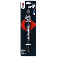 Mini Fahrradpumpe mit Manometer 120 PSI / 8,3 Bar – Kompakte Rahmenpumpe mit Halterung | Fahrradpumpe Alle Ventile | Kleine Luftpumpe mit Bar Anzeige für Rennrad, MTB, E-Bike | Fahrrad Pumpe Klein