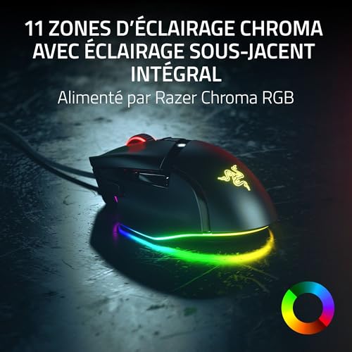 Razer Basilisk V3 35K de Jeu Filaire Ergonomique entièrement Personnalisable Focus Pro 35K Optical Sensor HyperScroll Tilt Wheel 11 Zone Chroma Lighting Mouse Switches Gen 3 - vue 7