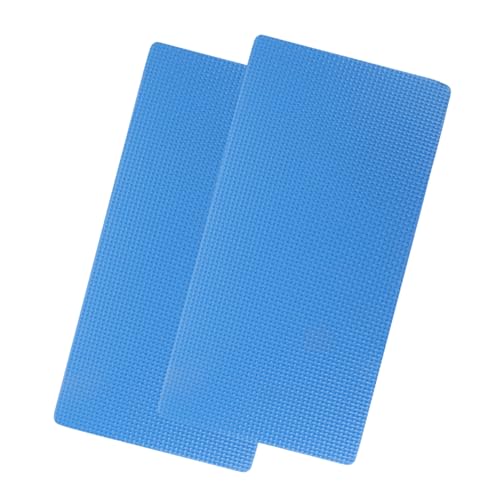 Parliky Lot De 2 Coussins De Yoga Antidérapants Bleus En Mousse Eva, Tapis D’exercice Mini Pour Genoux Et Coudes, Protection Légère Et Portable Pour Fitness Et Contemplation