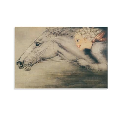 Impression sur toile moderne Louis Icart 50 x 75 cm pour mur