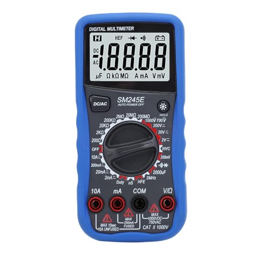 Depisuta Digital Multimeter, Accurate Electrical DC AC Voltage Current Meter with NCV, Resistance Diodes Continuity Capacitance Tester, Backlit LCD Screen and Back Stand Design