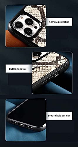 Étui Apple iPhone 14 coque arrière cuir python 6.1 pouces antichoc protection objectif - 3