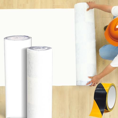 Image of 40 inchx100ft Floor Protector Film Roll Hardwood Temporary Renovation Cover